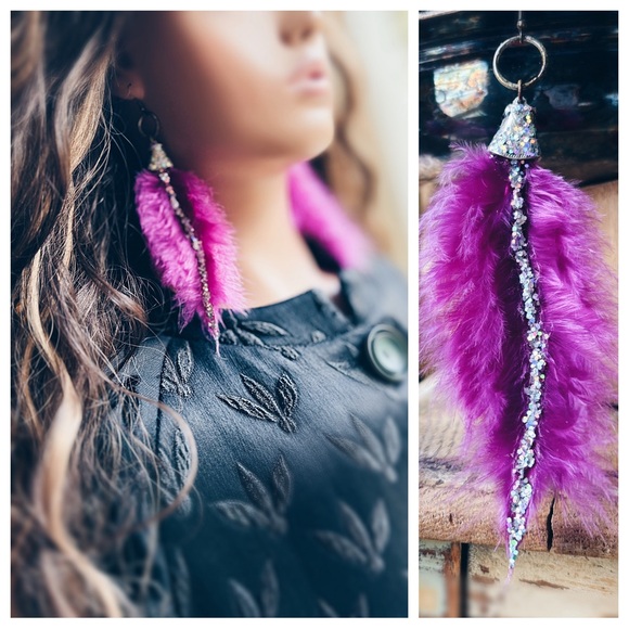 Earrings Feather - Picture 2 of 10